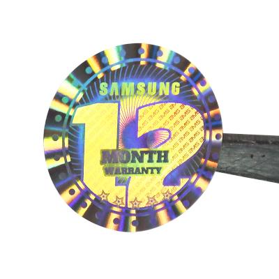 China Holographic Custom logo Warranty Tamper evident Labels Seals Security Hologram Stickers for sale