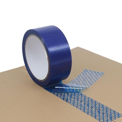 China Waterproof Tamper Evident Open Void Security Packing Tape for Carton Box Sealing for sale