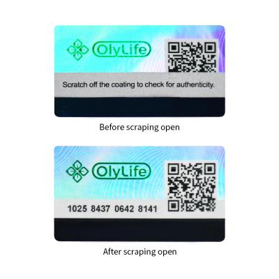 China Holographic LOGO printing Anti-Counterfeiting sticker holographic QR Code label sticker for sale