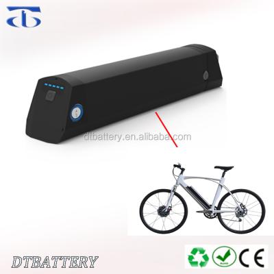 China Electric bicycle down tube ebike frame 48V 10AH 13S3P Rocket Lithium Battery pack for 350w-1000w electric bicycle for sale