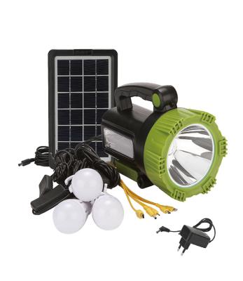 China AT-9021 DAT home solar power system with light portable solar power bank function solar led torch light for sale