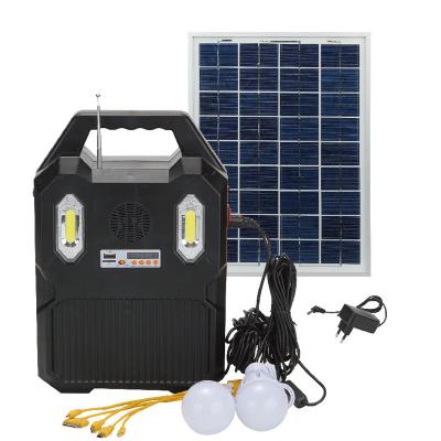 China DC 12v 9ah Home Battery AT-9078B Solar Home Lighting System With Mp3 Solar Generator With 4 Led Bulbs Solar Power System for sale