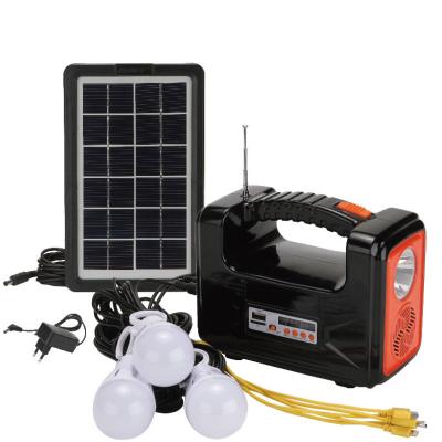 China AT-9011B DAT Home Solar Lighting System Home Kits DC Solar Power System With USB Mobile Phone Charging Function for sale