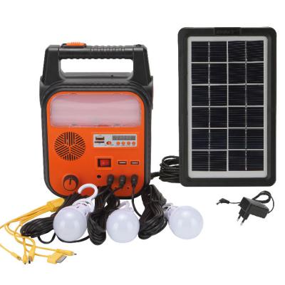 China AT-9012B DAT Home Solar Lighting System with MP3 and DC Radio Solar Powered System with USB Mobile Phone Charging Function for sale