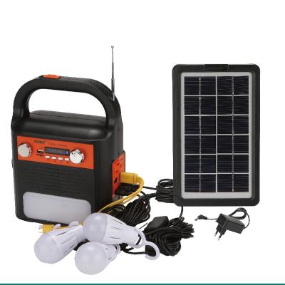 China AT-9019B DAT Home Solar Lighting System Kits With MP3 And Radio , Portable Solar Lighting Kits With USB Function for sale