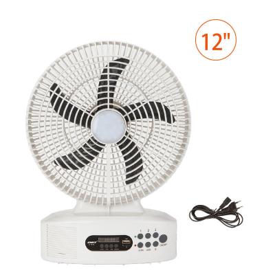 China AT-9910B led rechargeable electric fan with MP3/radio function led lightweight portable electric fan with USB function for sale