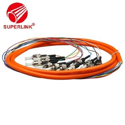 China Single/Multi Core 4 6 8 12 Core Fanout FC Fanout Fiber Optic Fiber CATV Pigtail SC LC 2 for sale