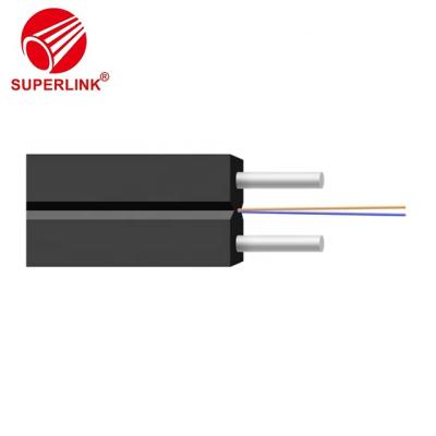 China Hot Selling 1 2 4 6cores Optical Outdoor Auto-Support Steel Wire FTTH Gjxh Fiber Optic Drop Cable CCTV Cable Fiber Optic for sale