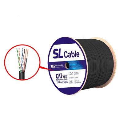 China CU/CCA Lan Cable CCTV Cables CAT6 With Red Black CAT6 Power Cable 2C for sale