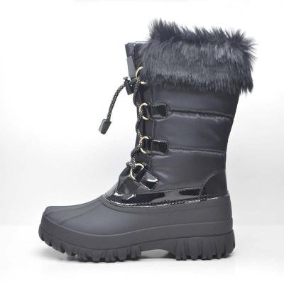 China Anti-odor Low Price Milta Relay Fashion Leather New Snow Boots Women's Shoes Wool for sale