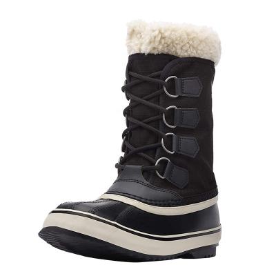 China Damping Famous Designer Fox Fur Sheepskin Wool Ankle Snow Boots Rhinestone for sale