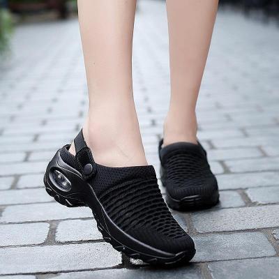 China Fashion Trend Women Air Cushion Platform Mesh Mules Sneaker Sandals For Female Lightweight for sale