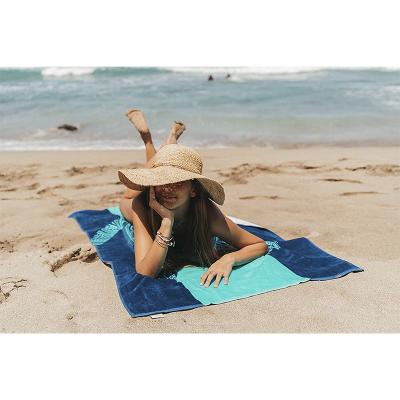 China Viable Beach Terry Towel White Summer 2 Piece Custom LOGO Design Flower Print Kids High Quality Beach Towel For Swimming for sale