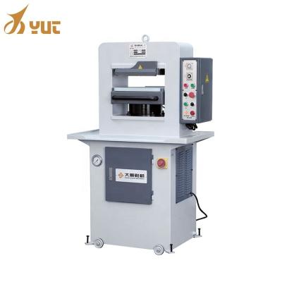 China Garment Shops Automatic Leather Models Yt-609-2 Shoe PU Plate Hydraulic Punching Industrial Leather Embossing Machine for sale