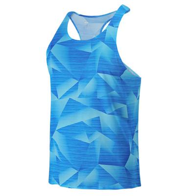 China Custom Printing Men's Quick Dry Back Running Singlet Running Shirt Marathon Vest Sleeveless Singlet Singlet-05 for sale