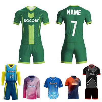 China Custom Quick-drying sublimation sports team wear club gym baseball jersey rugby ice hockey basketball wear soccer football wear for sale