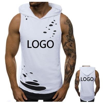 China Anti-wrinkle vest OEM wholesale custom vest streetwear hoodie sleeveless vest for men for sale