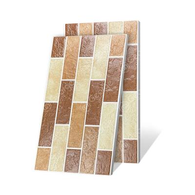 China Glazed Metallic Stone Tiles 300*600mm 3d Wall Tile For Villa Exterior Wall for sale