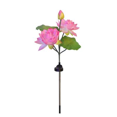 China Colorful Changing Solar Garden LED Flower Lotus Lantern Water Float Light for sale