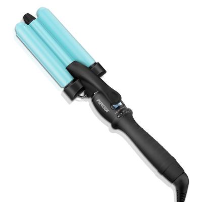 China Bule Ceramic 210 Degree Dual Voltage Hair Curling Iron , 19mm Barrel Curls for sale