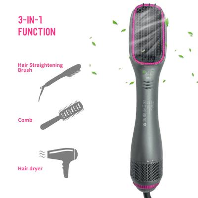 China Ihongsen Adjustable Temperature Hair Dryer Brush For Natural Hair for sale