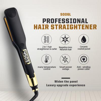 China LCD Vertoning Negatief Ion Hair Straightener Ceramic Hair die Ijzer rechtmaken Te koop