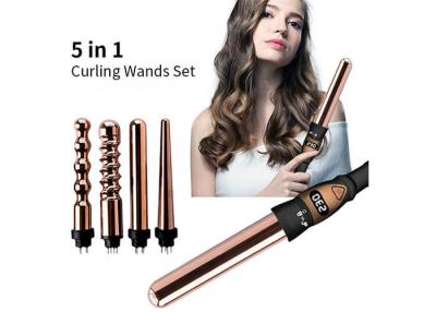 China Adjustable 32mm Curling Iron Set , 60Hz LCD Electric Hair Curlers for sale