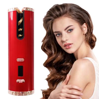 China Rechargeable Cordless Automatic Hair Curler Anti Tangle With LCD Display for sale