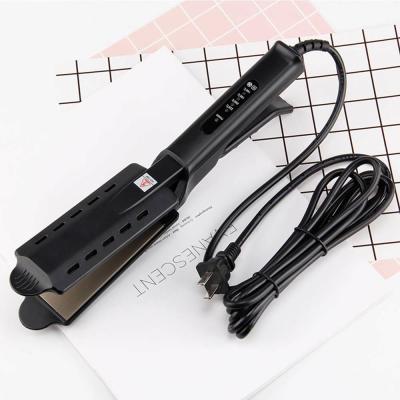 China FCC PTC Heating Element Steam Flat Iron Wet And Dry 2 In 1 Wide Hair Straightener for sale