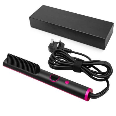 China OEM / ODM Customized Electric Hair Brush Portable Ceramic Hair Straightening Brush for sale