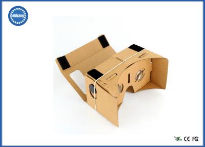 China Eco - Friendly Kraft Paper VR Box Google Cardboard Head Band Optional for sale