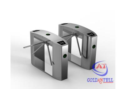 China 304 Stainless Steel Tripod Barrier Gate Bridge Style Design / Scanner Windows Pedestrian Gate for sale