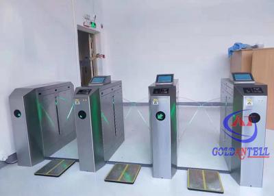 China Anti Panic Pedestrian Turnstile Gate LED Traffic Lights Guidance ESD Turnstile Gate System for sale