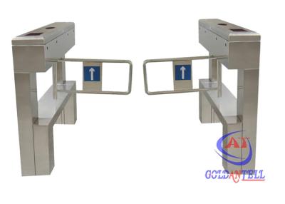 China Entry control pedestrian security swing gate with LED counting function for sale