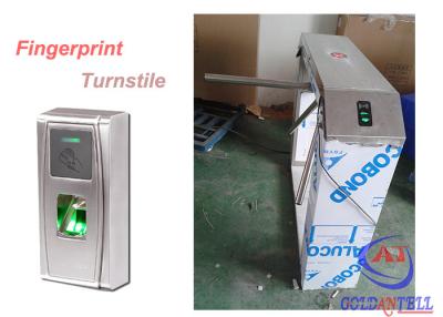 China Outdoor Durable Theftproof Fingerprint Turnstile Barrier Gate 304 Stainless Steel for sale