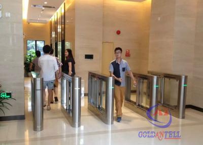 China OEM Logo Sliding Turnstile / QR code Turnstile Door / Security Swing Barrier Gate / For Public Lobby for sale