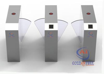 China CE Approved Transparent Glass Access Control Flap Turnstile Retractable 110V / 220V for sale