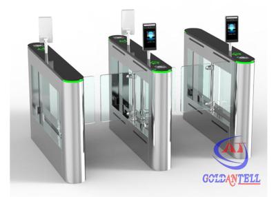 China Face And Temperature Recognition QR Code Security Swing Barrier for sale