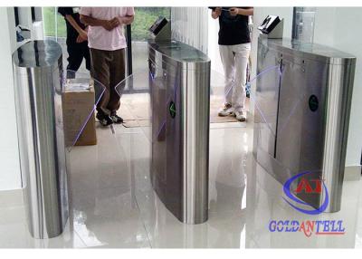 China Pedestrian Retractable Flap Barrier Gate Fingerprint Dual Movement For Hospital for sale