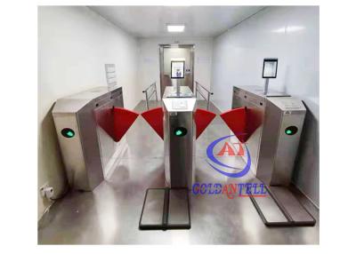 China SUS304 Esd Flap Turnstile Intelligent Pedestrian Path Control Barrier Gate for sale