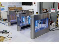 GAT603 Anti Pinch ESD Turnstile Gate System Double Channel Stainless Steel ESD Wristband Test