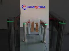 High Glass Baffle Optical Turnstile Dual Channel Controller Swing Barrier Gate For Exit