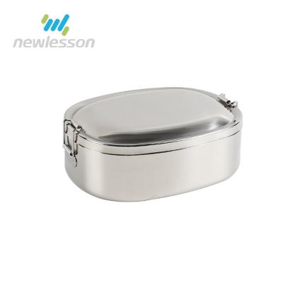 China Sealing Stored Kids Lunch Box Food Box Oval Shape With 304 Stainless Steel for sale