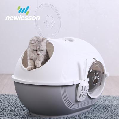 China 2020 Viable New Item Egg Shape Plastic Cat Litter Box Pet Product for sale