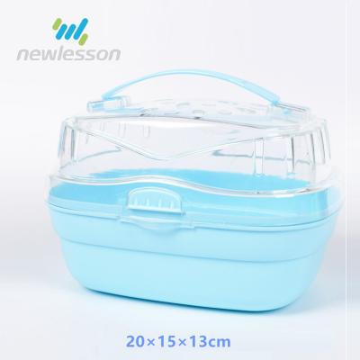 China Sustainable Hamster Cage Plastic Take Out Carrier Pet House For Small Animals for sale