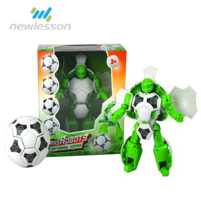 China Intelligent robot toys wholesale diy new smart robot transformable football toys for kid for sale