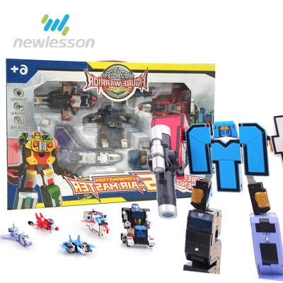 China 5 in 1 hot robot toy wholesale number deformation robot toy set for kids for sale