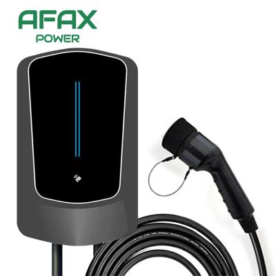 China AFAX EV Charger GB/T Tether EVSE Wallbox Electric Vehicle 7KW/11KW/22KW APP Control with 16A 32A Plug Car Charging 5m Cable GBT-A600 for sale