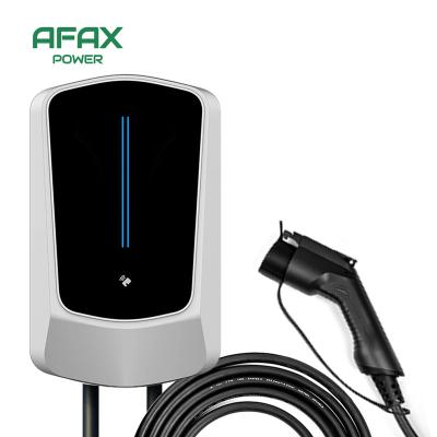 China IEC62196/EN61851 New Arrival AFAX POWER A600 APP Electric Car Charger 7.6kw 9.6kw 12kw Type 1 EV Charger Wallbox for sale