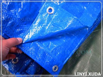 China 8x8 800D blue plastic pe sheet waterproof tarp&waterproof woven fabric truck tarp XDPE12396 for sale